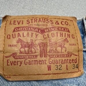 VTG 90's Levis jeans Mens Light Wash Straight Leg Denim 32x34 (Fits 30x34